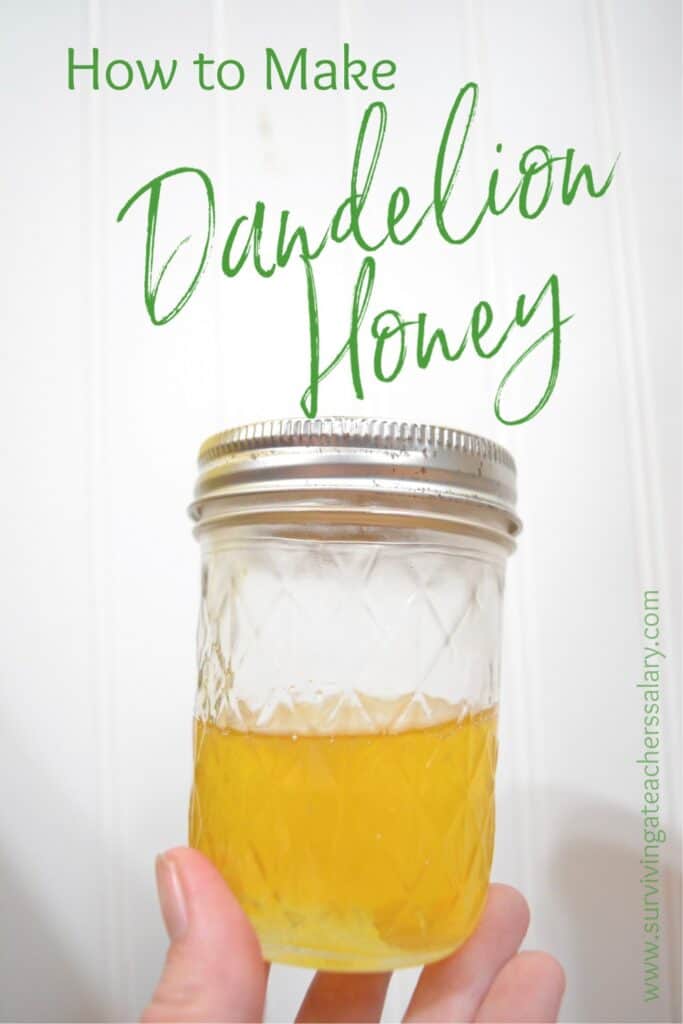 Wild Dandelion Honey in a mason jar