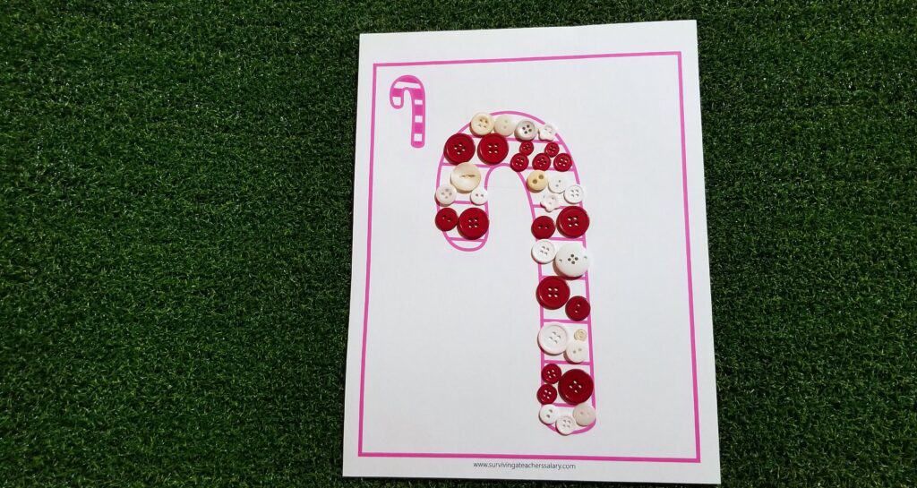candy cane printable activity