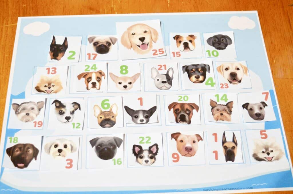 Free Printable Dog Advent Calendar