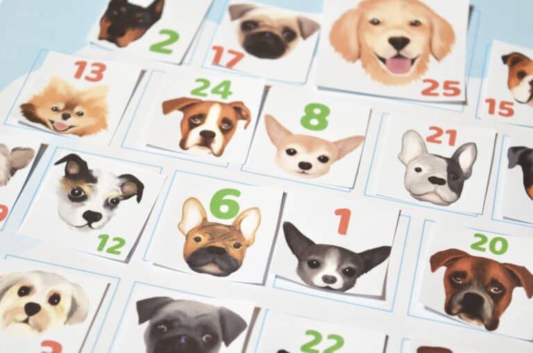 Free Printable Dog Advent Calendar Holiday Countdown