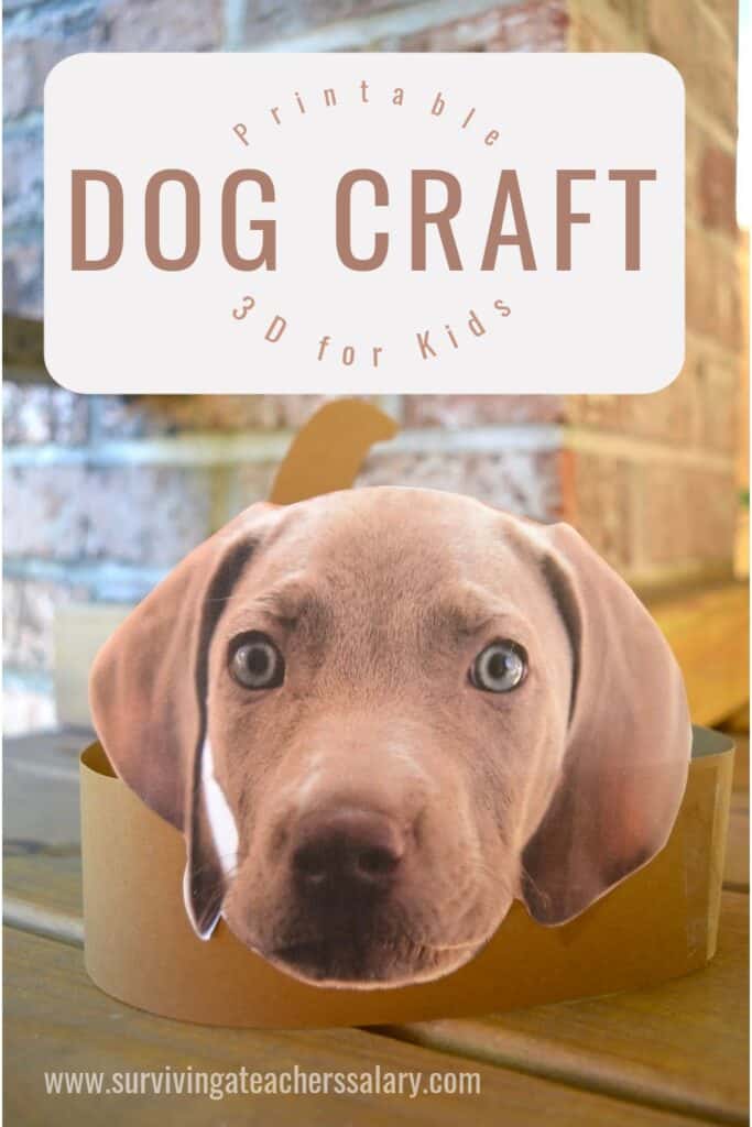 Weimaraner dog craft for kids