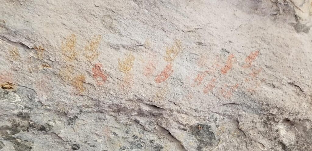 handprint petroglyphs rock art 