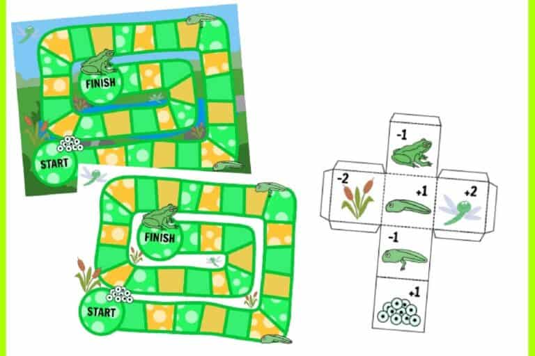 FREE Frog Life Cycle Printable Board Game