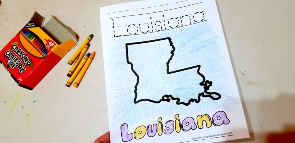 Louisiana coloring page