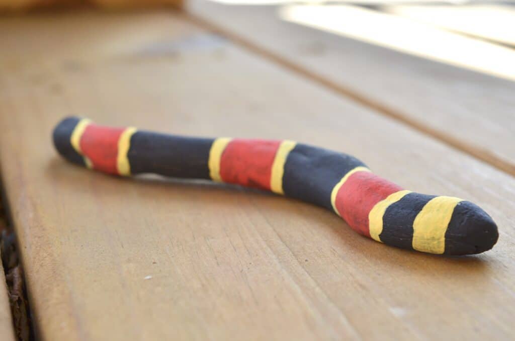 salt dough snake - coral snake