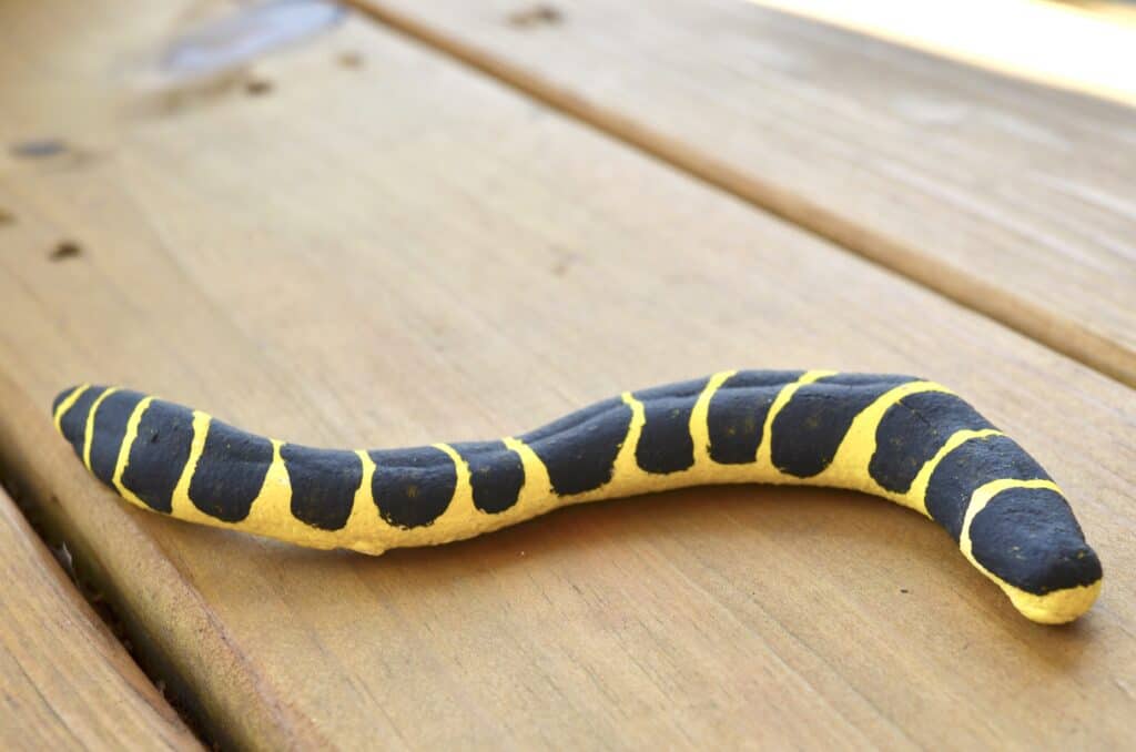 salt dough snake - mangrove snake