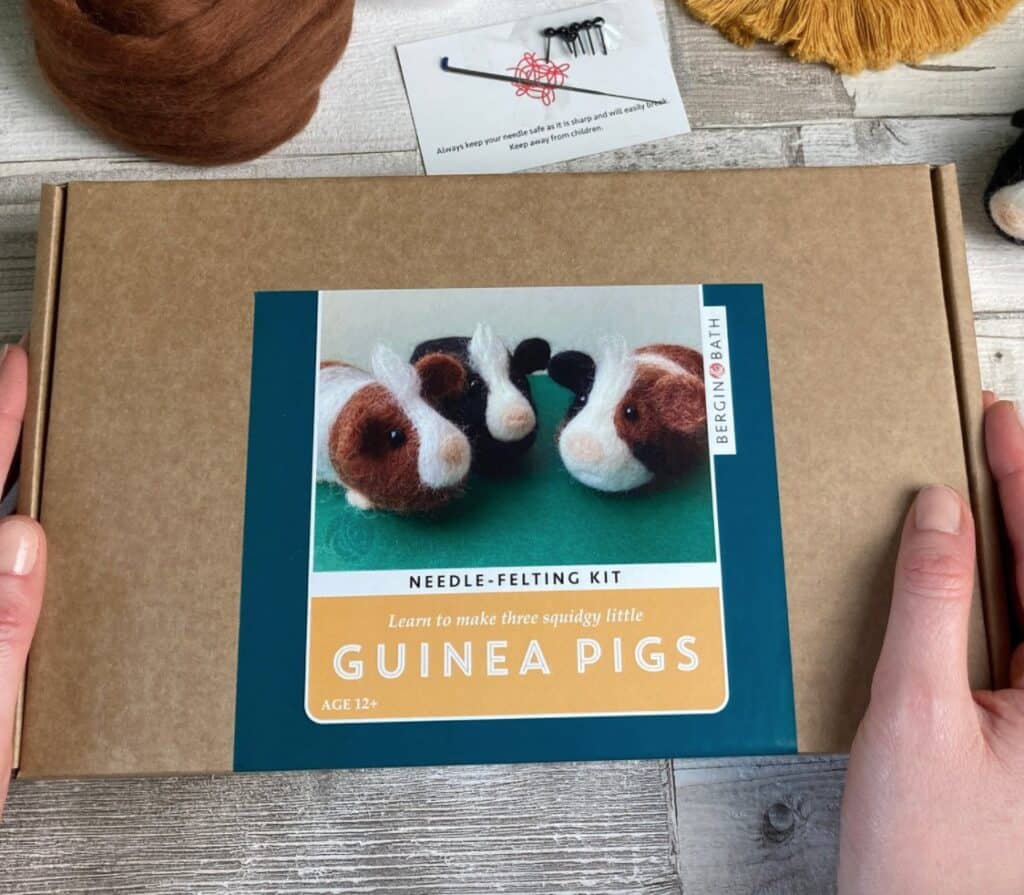 guinea pig needle felting kit on etsy