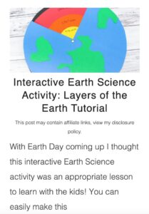 interactive earth science activity