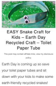 recycled snake craft