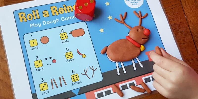 FREE Printable Holiday Math Game - Roll a Reindeer