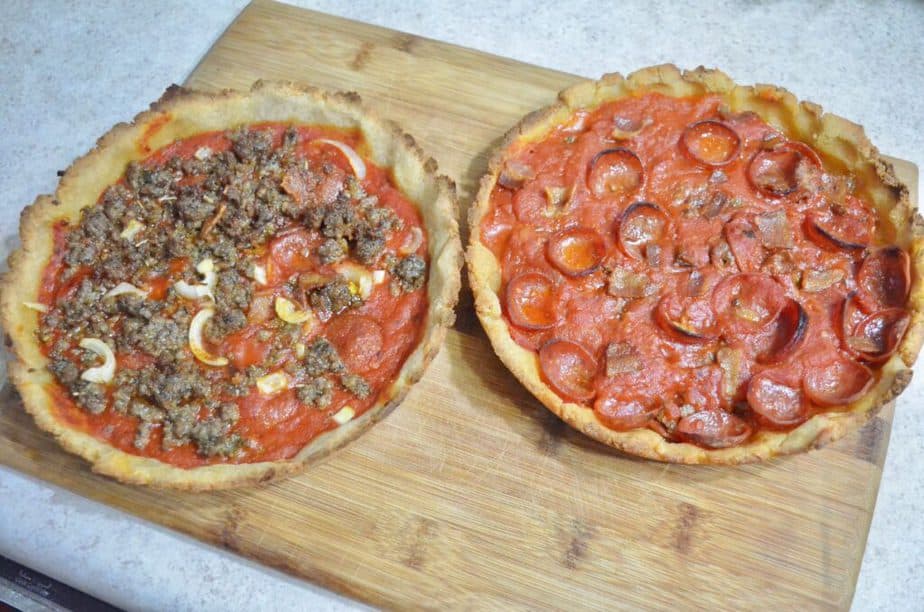 pepperoni and sausage gluten free pizza