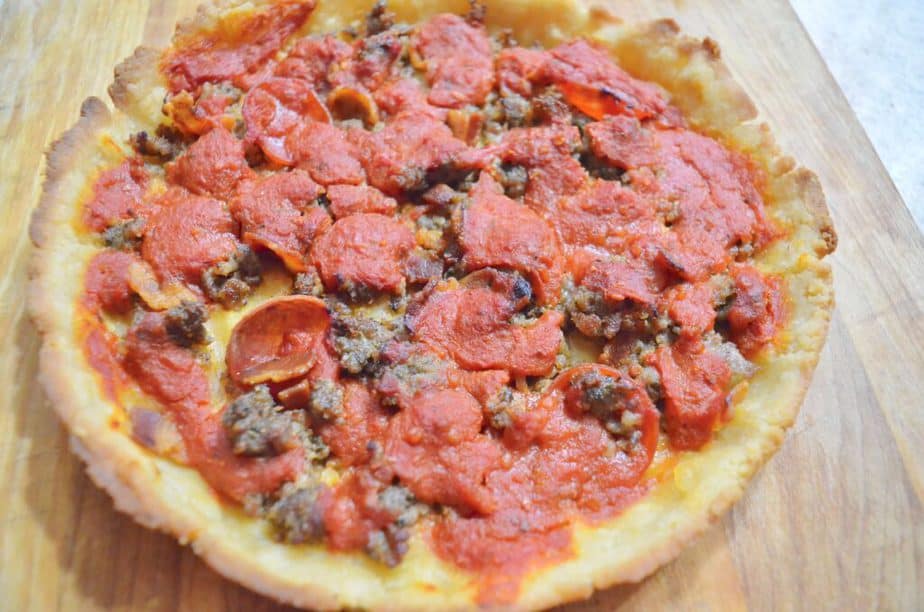 pepperoni and sausage gluten free pizza
