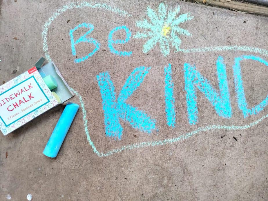 Be Kind chalk drawing
