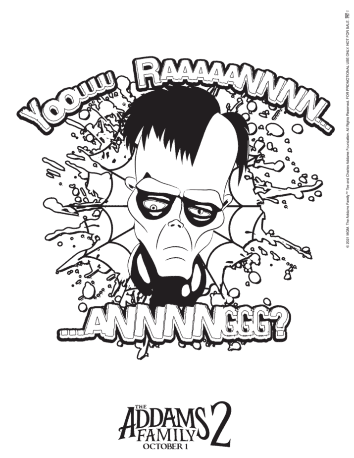 frankenstein coloring page