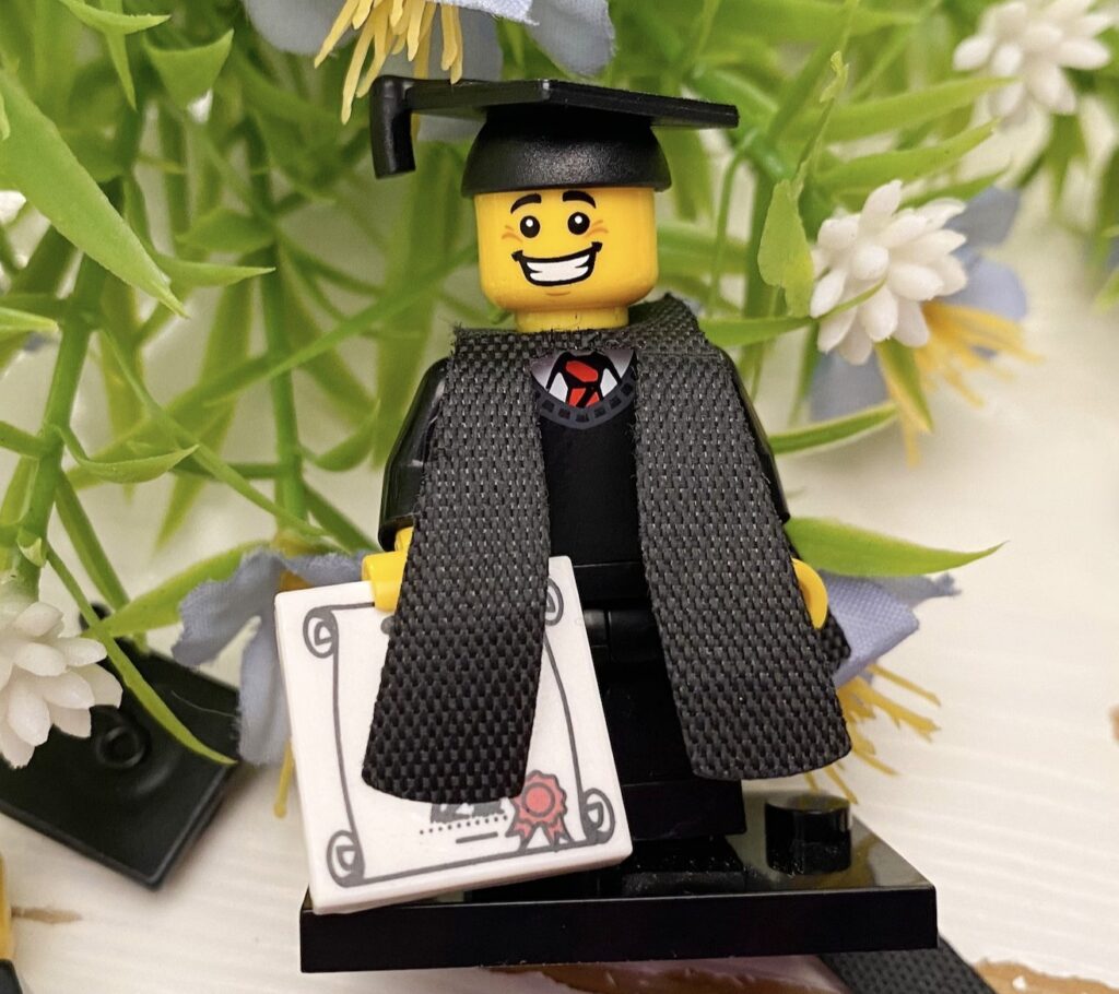 LEGO minifig graduation gift