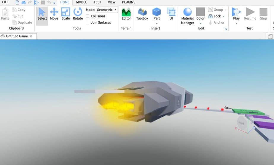 Roblox Studio rocket creation