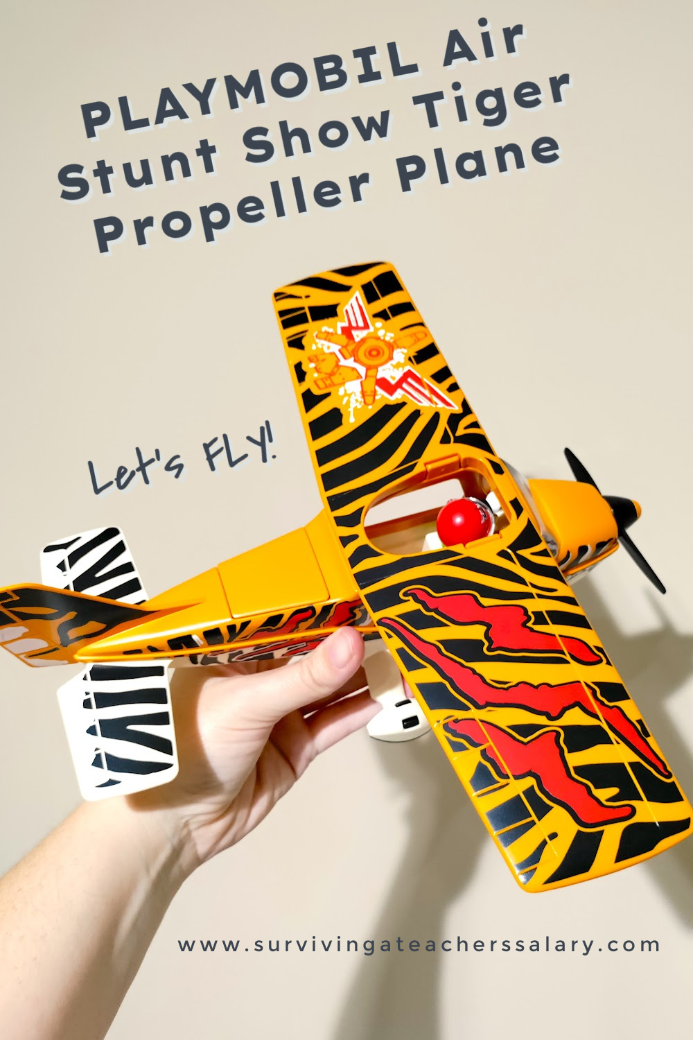  Playmobil Air Stunt Show Tiger Propeller Plane : Toys