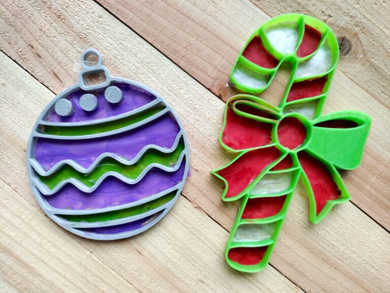 Faux Stained Glass 3D Print Ornaments