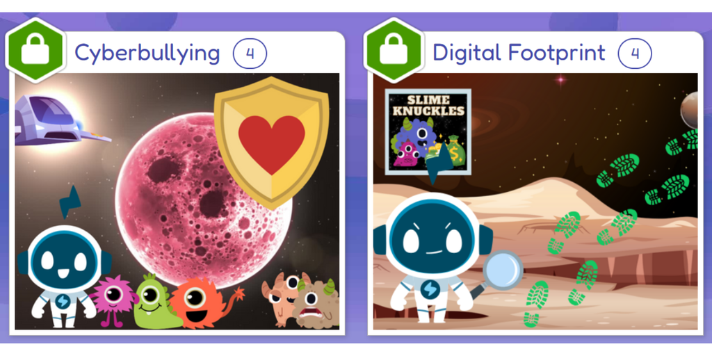 screenshot of TypeTastic's Digital Citizenship curriculum